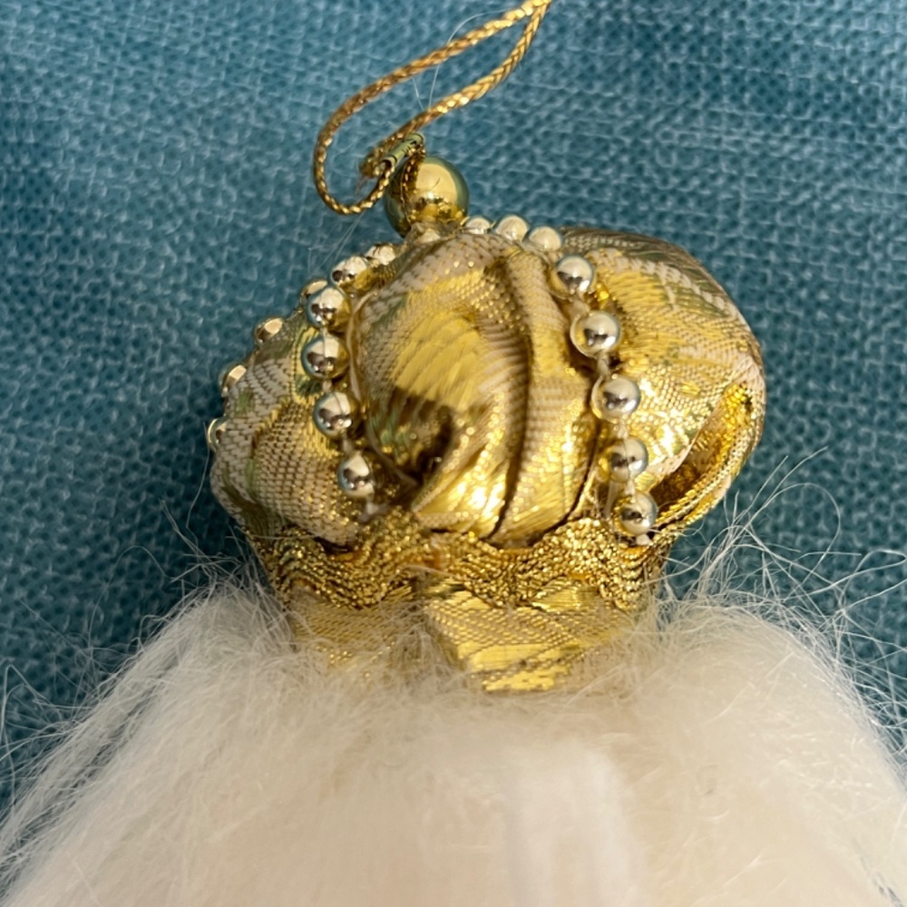 VINTAGE Kurt Adler Jeweled Gold Santa Head Christmas Tree Ornament - Picture 4 of 5